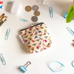 doodle monk Girls White Coin Purse image 3