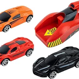 zunbella Rapid Launcher Play Set Toy with 3 Die Cast Metal Stunt Car Racing Game For Kids-picture-24