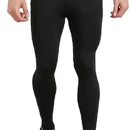 goness oripower Solid Men Black Tights-picture-11