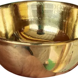 craft world Brass Decorative Bowl Pure Brass Plain Design Bowl (Katori) Decorative Dinnerware, Tableware image 4