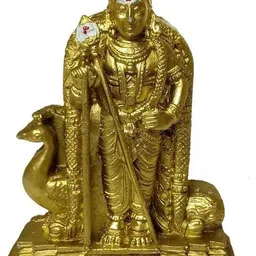 tskutty LORD MURUGAN / MURUGA / PEACOCK MURUGAN / KARTHIKEYA Decorative Showpiece - 12 cm-picture-13