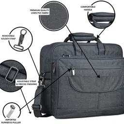 mintfox Men Grey Messenger Bag image 3