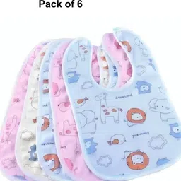 Baby Bib for Feeding & Weaning Washable & Reusable, Easy Cleaning Pack Of 6-image-7