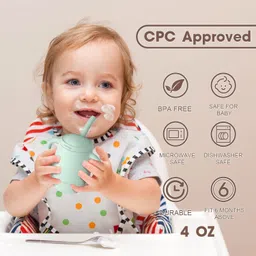 little lovelies Mini Cup + Straw | Bpa-Free Silicone Sipper Cup For Baby image 4