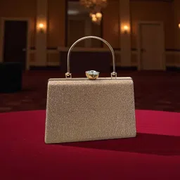 kate linn Party Gold Clutch image 1