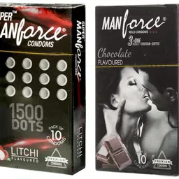 Litchi 10s + Chocolate 10s (20 Condoms) Value PassionRaja Combo Condom-image-14