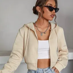 fashionfizzzzz Women Full Sleeve Solid Hooded Sweatshirt-picture-11