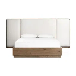 casagold Riverdale Winged Upholstered Queen Sized Bed | With Hydraulic Storage image 3