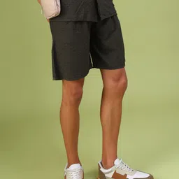 limeroad Solid Men Green Regular Shorts-picture-12