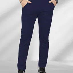 metronaut Regular Fit Men Dark Blue Polyester Trousers-picture-12
