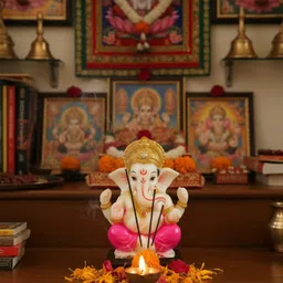 wearcraftjpr 1220 - Small Ganesh Ji Decorative Showpiece - 7 cm image 3