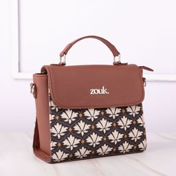 zouk Black, White Women Sling Bag Bidri Kaiser Statement Sling Bag-picture-7