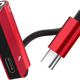 DRUMSTONE Red Type-C to 3.5mm Audio Adapter for Phones & Tablets Phone Converter-picture-25