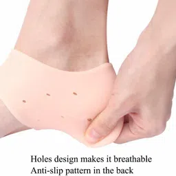 shivzone Silicone Anti Heel Crack Moisturizing Socks, Pain relief image 3