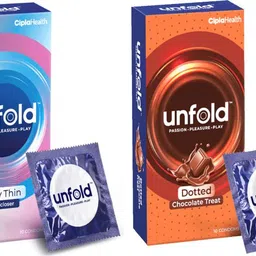 cipla UNFOLD VERYTHIN | CHOCOLATE DOTTED PRIMIUM Condom image 1