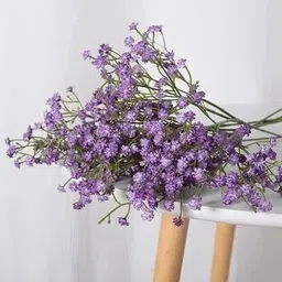 satyam kraft 10 pcs Artificial Babys Breath Gypsophila Flower Sticks for Home Decor(light) Purple Gladiolus Artificial Flower image 4