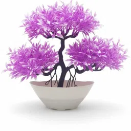 ankit Purple Pear Blossom Artificial Flower with Pot-picture-39