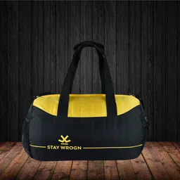 30 L Gym Duffel Bag - Duffel Bag, Sports Gym Bag for Men & Women - Black, Yellow-image-31