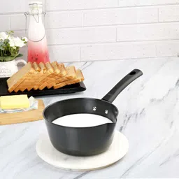 rbgiit BK_4 Hard Anodized Non Stick Sauce Pan Set/Tea Pan For Kitchen/Tea Maker/Milk Pan/Pot and Pan Set/Bhagona/Patila/Water Boiler/Non Stick Tea Pan/Tea Patila Hard Anodized Saucepan with Bakelite Handle - 1.5 litres Chetty Pan 17 cm diameter 1.5 L capacity image 5