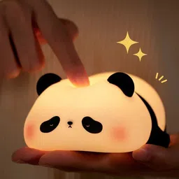 unzag Rechargeable Cute Panda LED Night Light Warm White-Silicone Night Lamp for Kids Night Lamp-picture-23