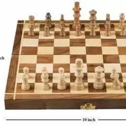 vickey sports Wooden Chess Board (10 inch) 25 cm Chess Board image 2