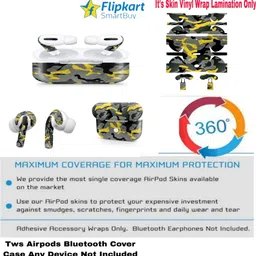 Flipkart SmartBuy AIRPOD PRO CAMO YELLu SKIN(TWS AIRPOD DEVICE NOT INCLUDED)YE_550 Mobile Skin image 2