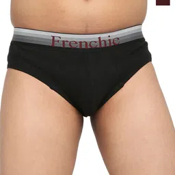 FRENCHIE Boys Pack Of 2 Mid-Rise Basic Briefs FR-BF-U1901-1X5-Black-Wine-XS image 1