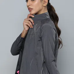 HRX by Hrithik Roshan Women Charcoal Grey Solid Running Sporty Jacket-picture-16