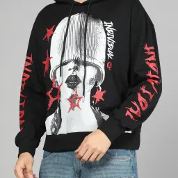 Shein Medium Length Drop Shoulder Graphic Print Hoodie image 1