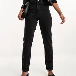 asos design Women Lightly Washed Slim Fit Mom Jeans-picture-24