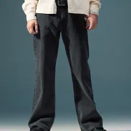 asos design Lightly Washed Wide-Leg Jeans image 1