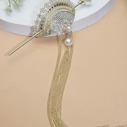 PANASH Gold Plated Embellished Hairstick-picture-43