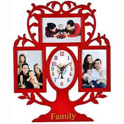 Attractionz Maroon & White Textured Wall Clock-picture-32