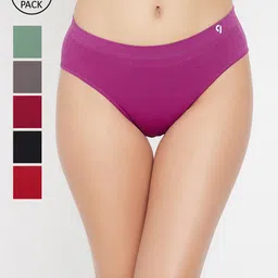 C9 AIRWEAR Women Pack Of 6 Assorted Solid Basic Briefs-picture-16
