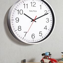Nautica White & Black Contemporary Wall Clock-picture-19