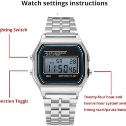 zyla Digital Chain Watch 023 Digital Watch - For Men Unisex watches 2026 image 2