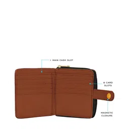 Funk For Hire Women Printed PU Water Resistant Two Fold Wallet with SIM Card Holder image 3