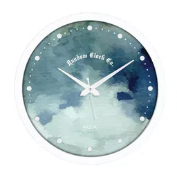 RANDOM Blue & White Printed Contemporary Analogue Wall Clock- RC-AQ-62056 image 2