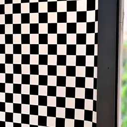 Jaamso Royals Black & White Printed Self-Adhesive Window Sticker image 3