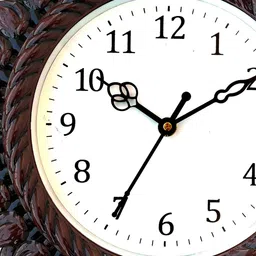 Grabbasket Brown & Black Printed Round Shaped Contemporary Wall Clock image 2