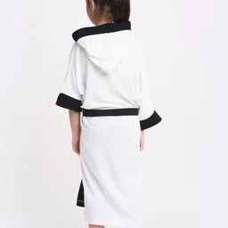 Creeva Solid Hooded Bath Robe image 3