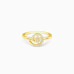 giva 925 Silver Golden Star is Born Ring,Fixed Size, Indian - 12, US - 6 Sterling Silver Zircon Gold Plated Ring-picture-15