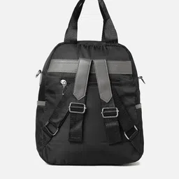HAUTE SAUCE by Campus Sutra Women Black & Grey Solid Backpack image 4