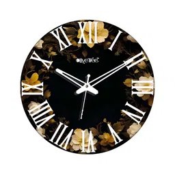 OLIVE TREE Black & White Printed Round Contemporary Wall Clock image 5