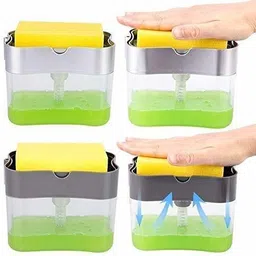 techhark Dishwasher Dispenser Soap Dispenser Sponge Box Holder Kitchen Tools Soap Pump Liquid Sponge Holder Soap Caddy Bathroom Kitchen Organizer Cleaning Accessories ml Liquid, Soap Dispenser Washing Machine Soap Dispenser image 4