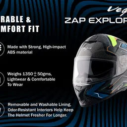 vega Zap Explore D/V Motorbike Helmet image 2