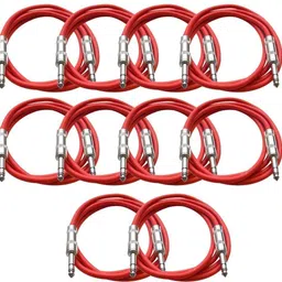 (10 pcs) Guitar,Instrument 6.35mm Mono Jack Male To 6.35 mm Male 1/4" Balanced Double Angled TRS Patch Cable-image-56