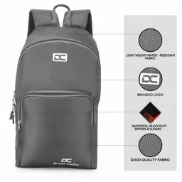Dezire Crafts Unisex Grey Solid Backpack image 2
