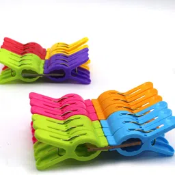 ski homeware Sun Round shape Cloth Drying Plastic Clip 1245 Set of 24 Pieces Plastic, Steel Cloth Clips-picture-11