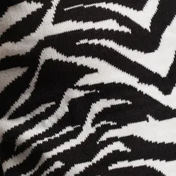 Tokyo Talkies Black Animal Printed Acrylic Pullover Sweater image 5